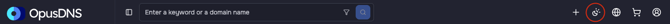 Image of theme Icon for Darkmode in the OpusDNS Dashboard
